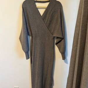Dreamers Charcoal Long Sleeve Dress
